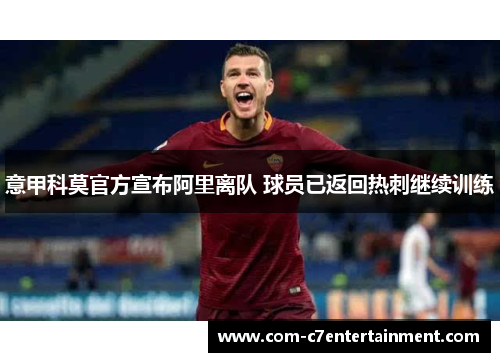 意甲科莫官方宣布阿里离队 球员已返回热刺继续训练